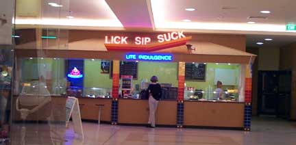 Lick Sip Suck food stand
